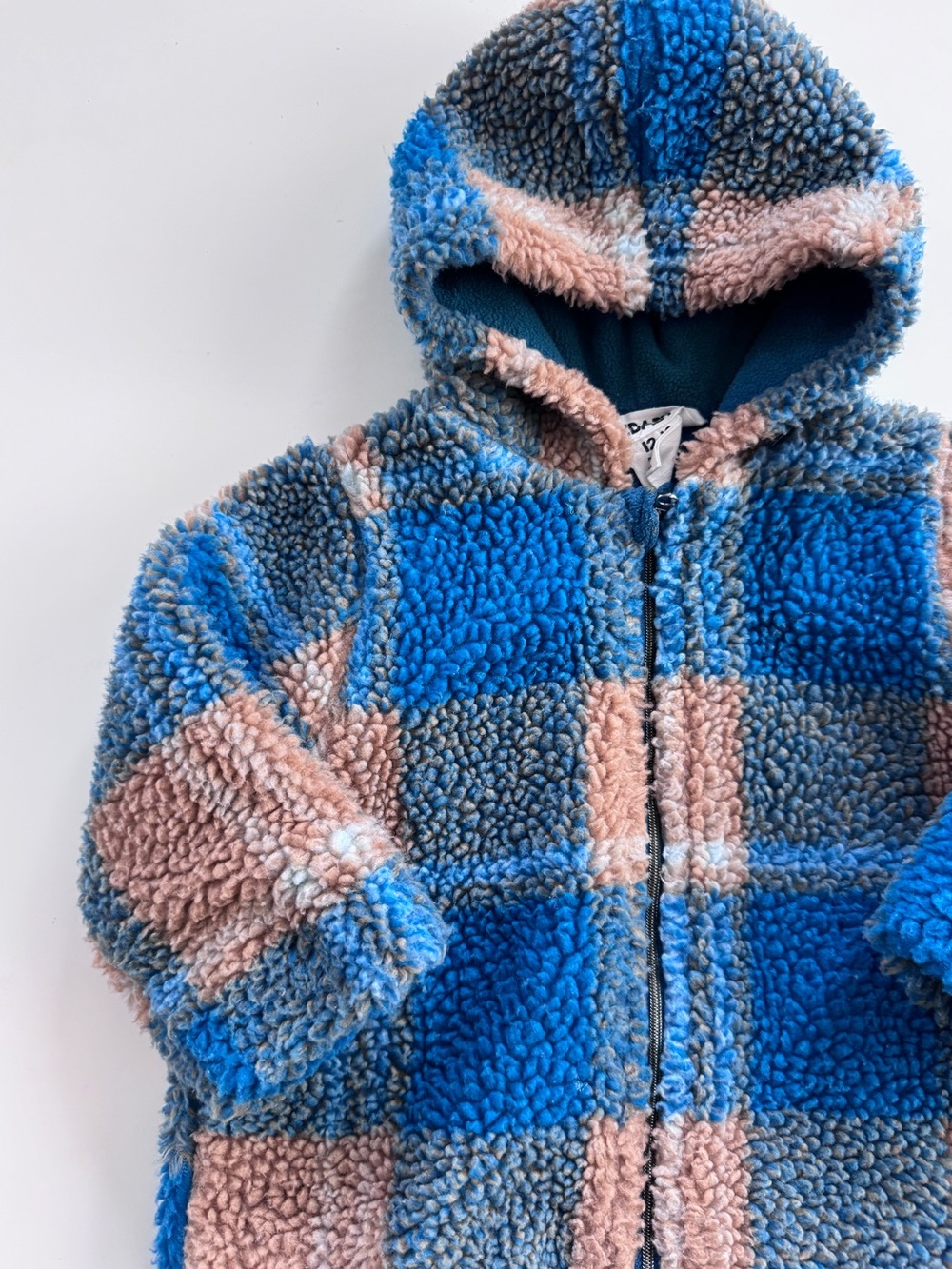 Cotton On Baby Plaid Sherpa Hooded Jacket